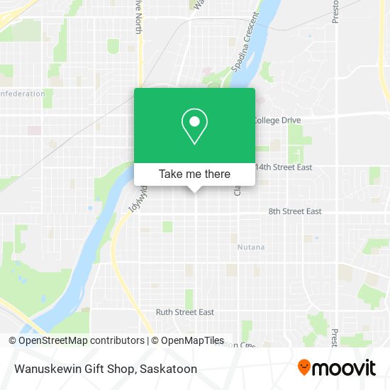 Wanuskewin Gift Shop map