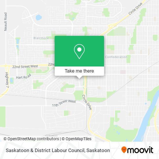 Saskatoon & District Labour Council map