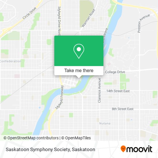 Saskatoon Symphony Society map