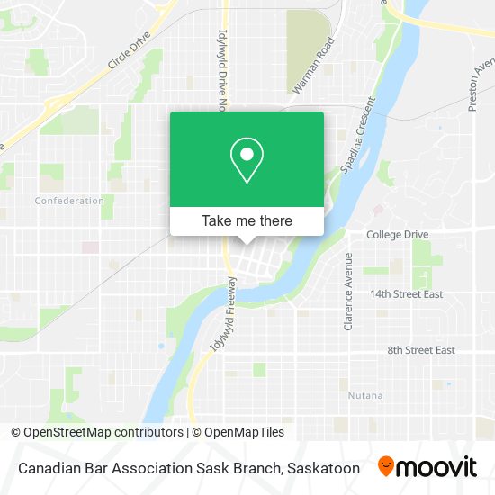 Canadian Bar Association Sask Branch map