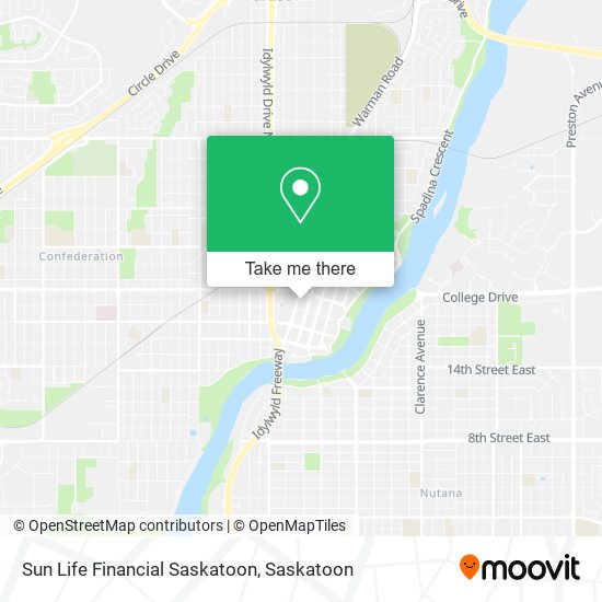 Sun Life Financial Saskatoon map