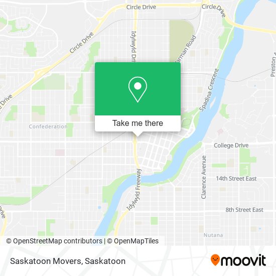 Saskatoon Movers map