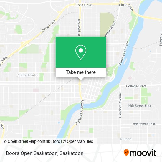 Doors Open Saskatoon map