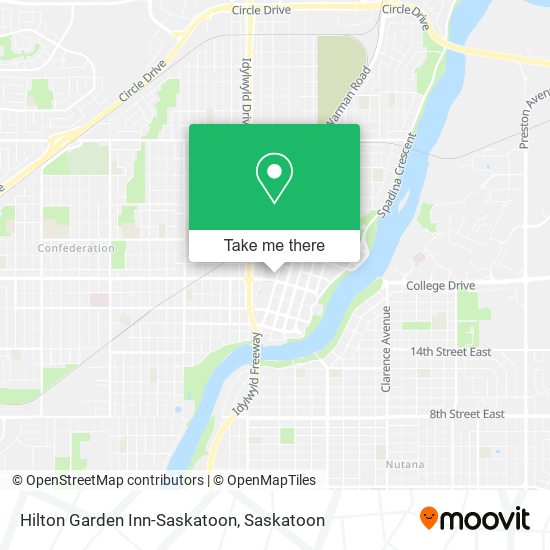 Hilton Garden Inn-Saskatoon map