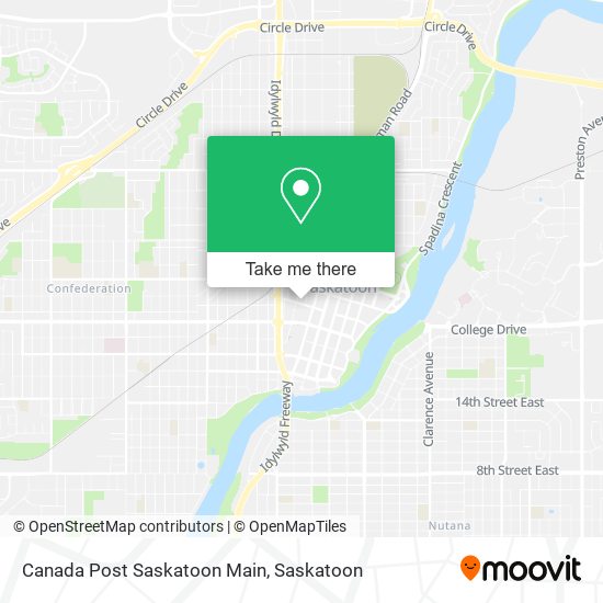 Canada Post Saskatoon Main map