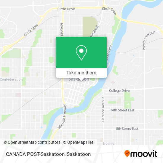 CANADA POST-Saskatoon map