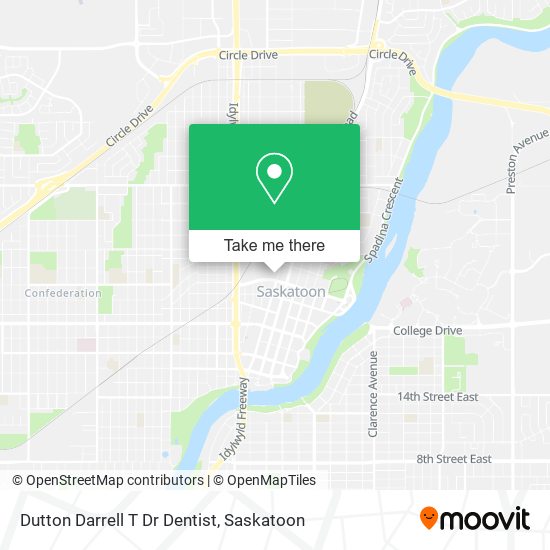 Dutton Darrell T Dr Dentist map