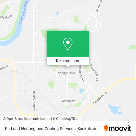Red and Heating and Cooling Services map