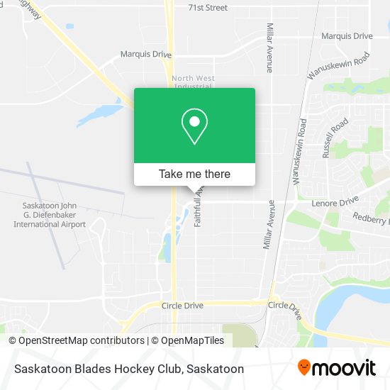 Saskatoon Blades Hockey Club map