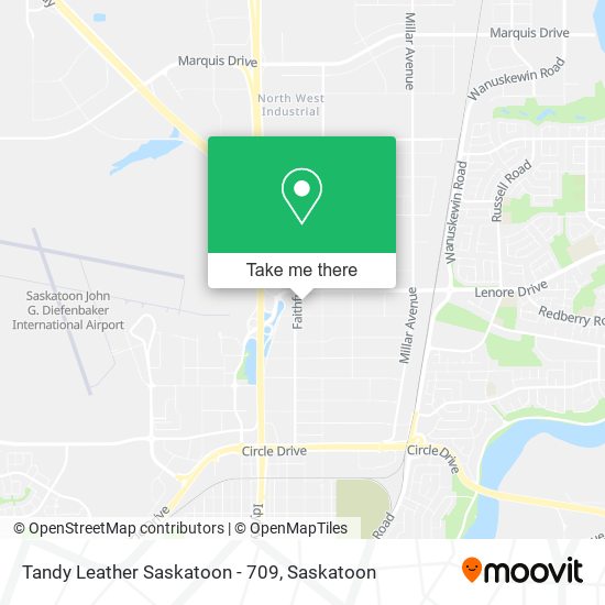 Tandy Leather Saskatoon - 709 map