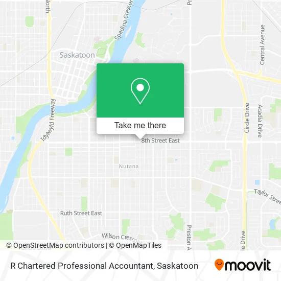 R Chartered Professional Accountant map