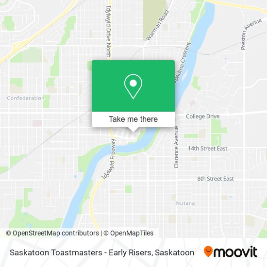 Saskatoon Toastmasters - Early Risers map