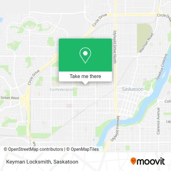 Keyman Locksmith map