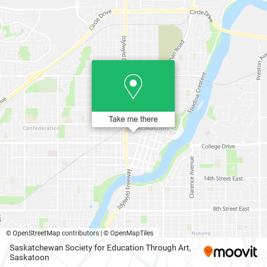 Saskatchewan Society for Education Through Art map