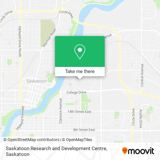 Saskatoon Research and Development Centre map