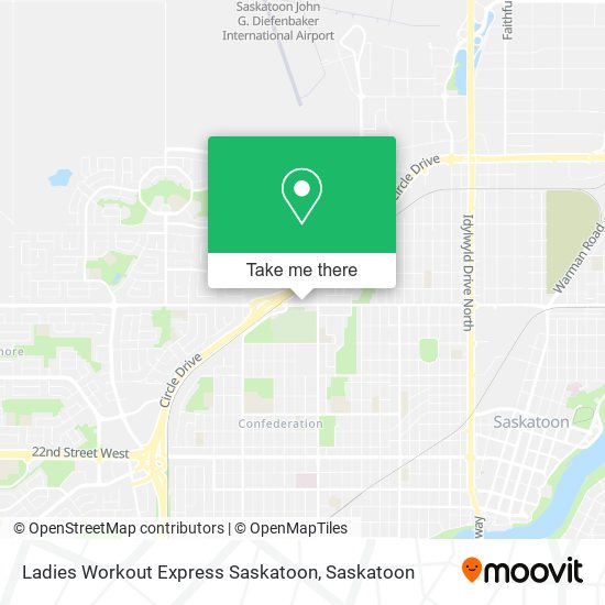 Ladies Workout Express Saskatoon map