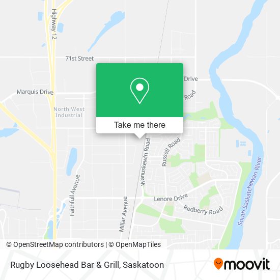Rugby Loosehead Bar & Grill map