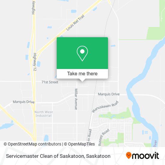 Servicemaster Clean of Saskatoon map