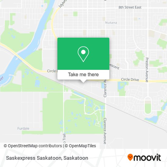 Saskexpress Saskatoon map