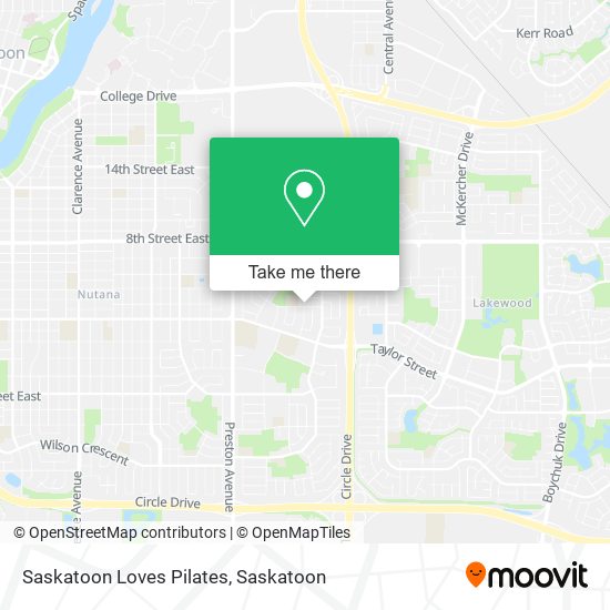 Saskatoon Loves Pilates map