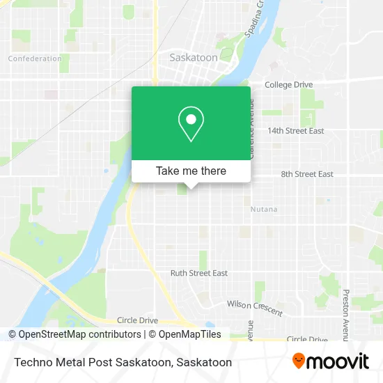 Techno Metal Post Saskatoon map
