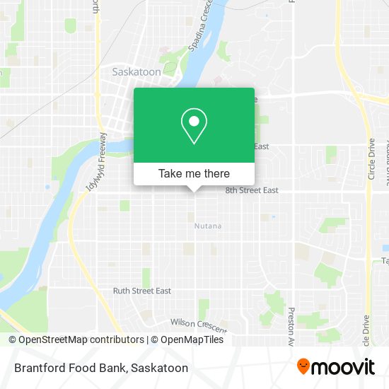 Brantford Food Bank map