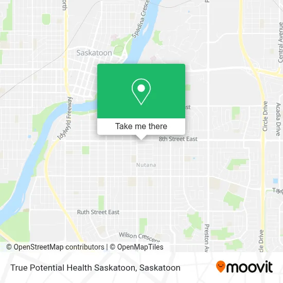 True Potential Health Saskatoon map