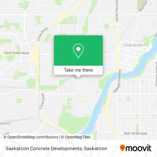 Saskatoon Concrete Developments map