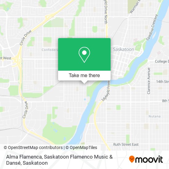 Alma Flamenca, Saskatoon Flamenco Music & Dansé map