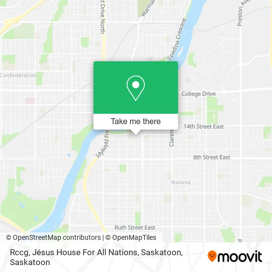 Rccg, Jésus House For All Nations, Saskatoon map