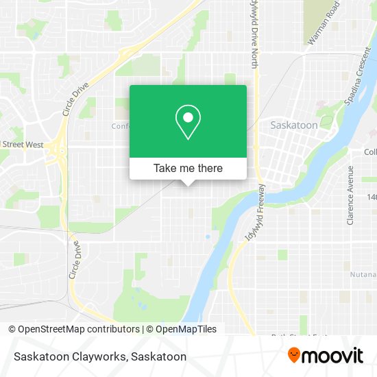 Saskatoon Clayworks map