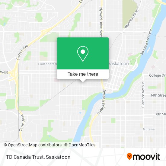 TD Canada Trust map