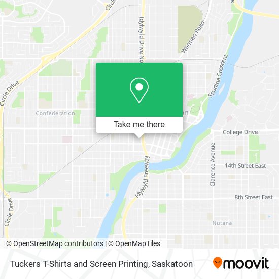 Tuckers T-Shirts and Screen Printing map