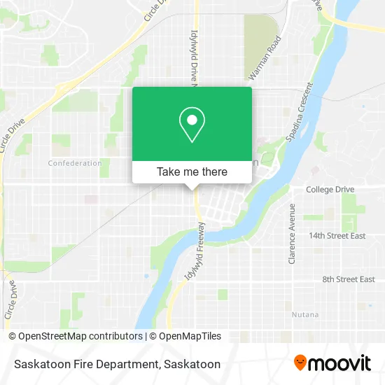 Saskatoon Fire Department map