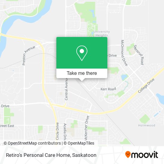 Retiro's Personal Care Home map