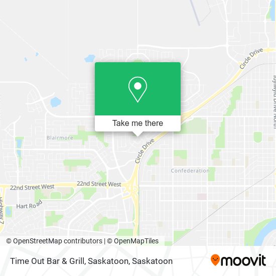 Time Out Bar & Grill, Saskatoon map