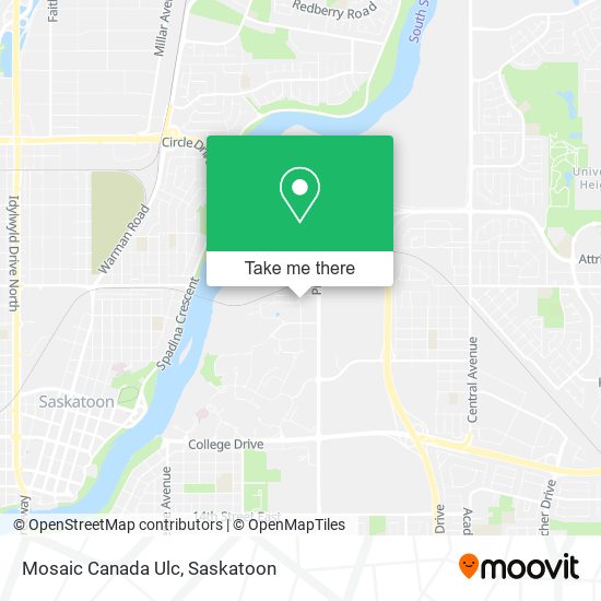 Mosaic Canada Ulc map