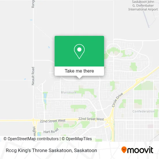Rccg King's Throne Saskatoon map