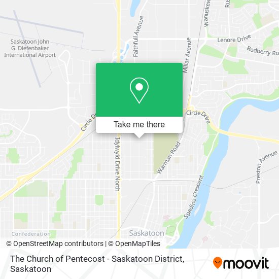 The Church of Pentecost - Saskatoon District map