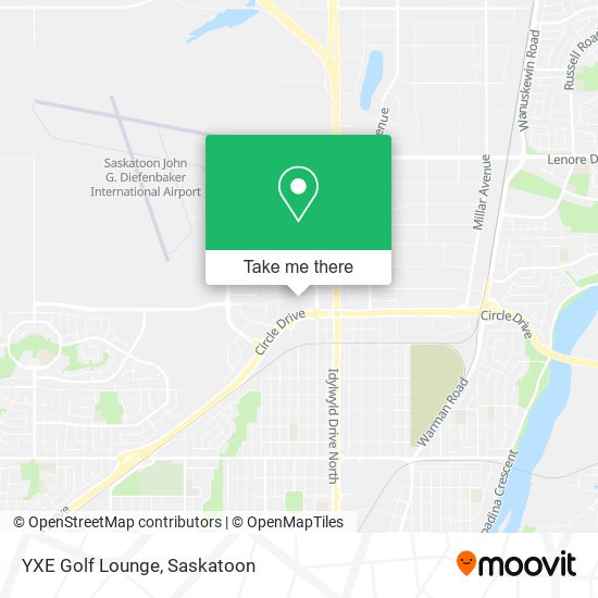 YXE Golf Lounge map