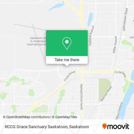 RCCG Grace Sanctuary Saskatoon map