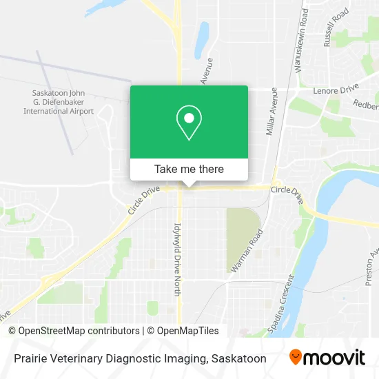 Prairie Veterinary Diagnostic Imaging map