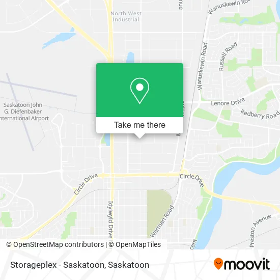 Storageplex - Saskatoon map