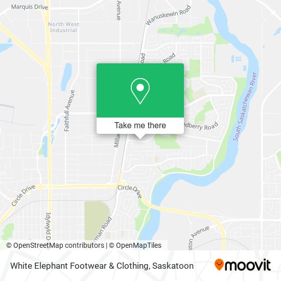 White Elephant Footwear & Clothing map