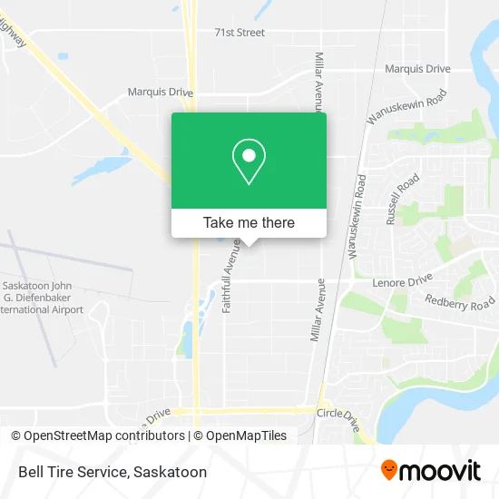 Bell Tire Service map