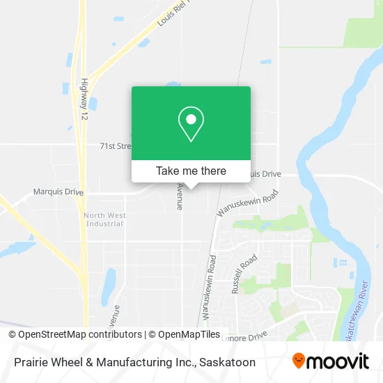 Prairie Wheel & Manufacturing Inc. map