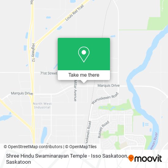 Shree Hindu Swaminarayan Temple - Isso Saskatoon map