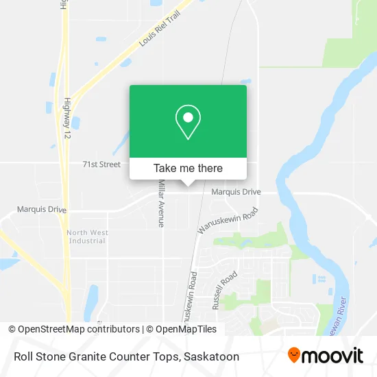 Roll Stone Granite Counter Tops map