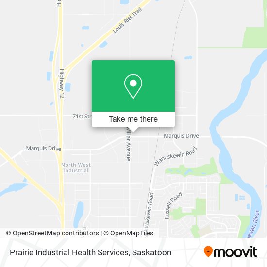 Prairie Industrial Health Services map