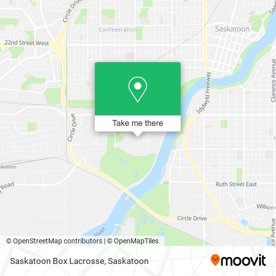 Saskatoon Box Lacrosse map